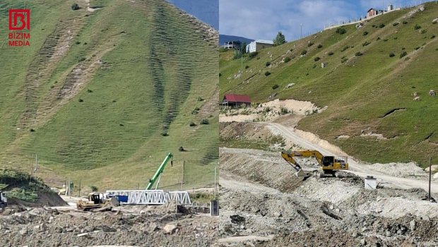 Qusarın Ləzə kəndində seli önləmək üçün işlər aparılır