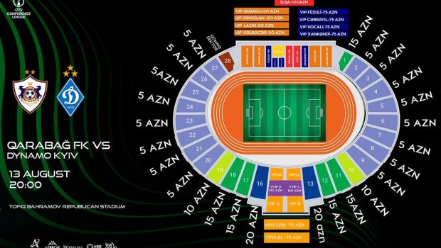 "Qarabağ" - "Dinamo Kiyev" matçının biletləri satışa çıxarıldı