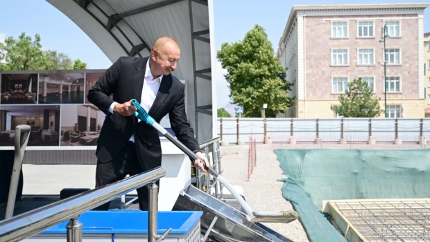 &ldquo;Naxçıvan&rdquo; Mehmanxana Kompleksinin təməli qoyuldu - FOTO