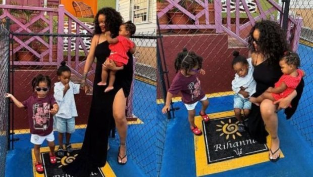 Rihanna uşaqları ilə fotolarını paylaşdı