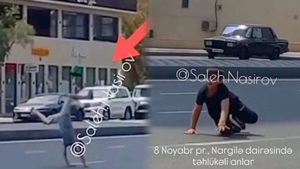 Yolun ortasında təhlükəli hərəkətlər etdilər- Valideynləri ilə polisə çağırıldılar &ndash; Video