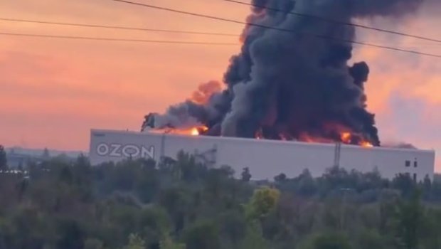 Ukraynadan İLK &ndash; Bu dəfə &ldquo;Ozon&rdquo;un logistika mərkəzini vurdular &ndash; VİDEO