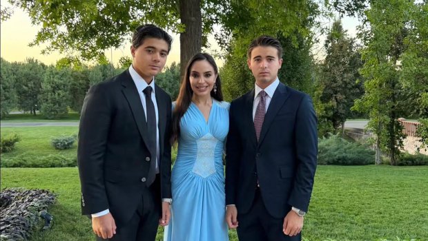 Leyla Əliyeva oğulları ilə Daşkənddə- Foto