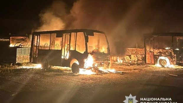 Rusiyadan GECƏ HÜCUMU &ndash; Ukrayna şəhərləri alovlar içində - FOTO