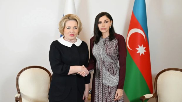 Valentina Matviyenko Mehriban Əliyevanı təbrik etdi