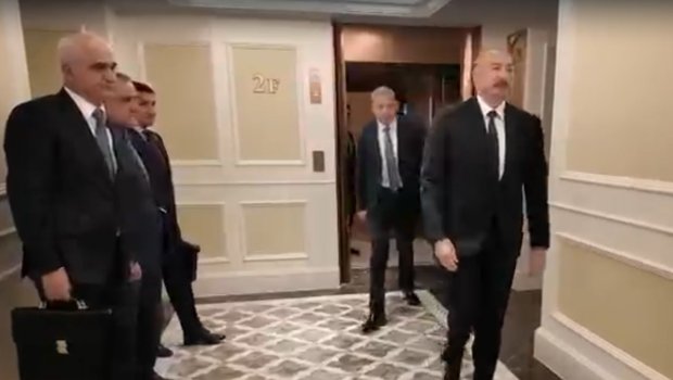 Prezident Paşinyanla görüşün keçirildiyi məkana belə gəldi &ndash; VİDEO