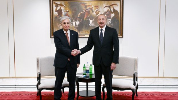 Prezidentin Bişkekdə Tokayev ilə GÖRÜŞÜ KEÇİRİLDİ - FOTO