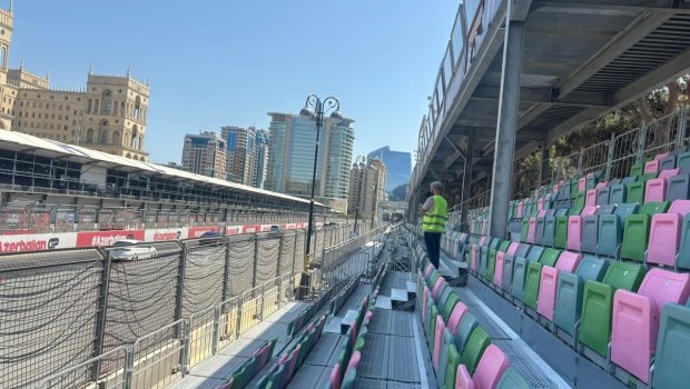 "Formula 1" üzrə Azərbaycan Qran-prisi üçün yeni tribuna quraşdırıldı