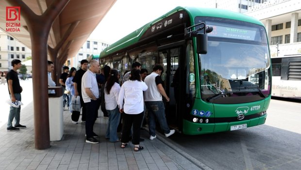 Ekspres avtobuslar sərnişinlərin XİDMƏTİNDƏ - VİDEOREPORTAJ