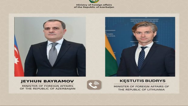 Ceyhun Bayramov litvalı həmkarı ilə Cənubi Qafqazdakı mövcud vəziyyəti müzakirə etdi