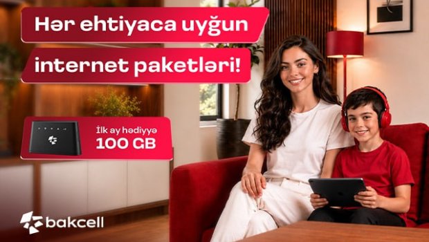 Bakcell-dən Wi-Fi modemi alın, ilk abunəliyiniz pulsuz olsun