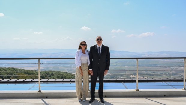İlham Əliyev və Mehriban Əliyeva Şamaxıda &ldquo;Meysari Grand Hotel & SPA&rdquo; kompleksinin açılışında - FOTO/VİDEO