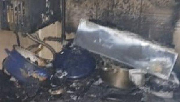 Naxçıvan şəhərində yaşayış binasında yanğın &ndash; FOTO