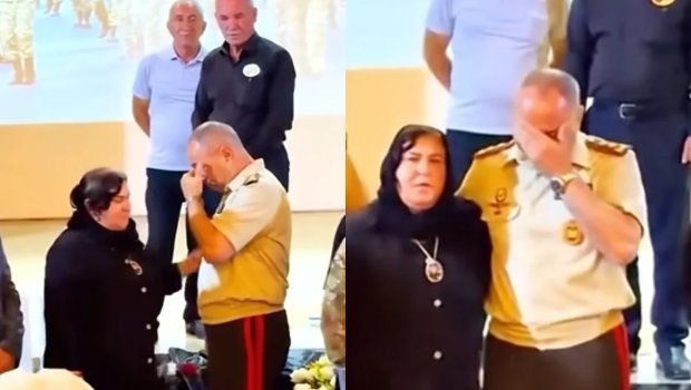 General-leytenant şəhid anaları ilə görüşdə kövrəldi &ndash; VİDEO
