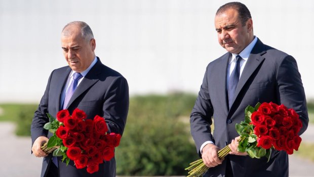Əli Nağıyev və Orxan Sultanov Bakı şəhərindəki Zəfər parkını ziyarət etdilər - FOTO