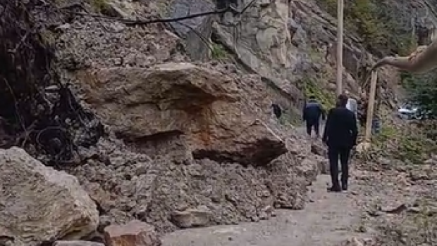 Quba-Xınalıq yolunda növbəti sürüşmə baş verdi &ndash; ÖZƏL - VİDEO