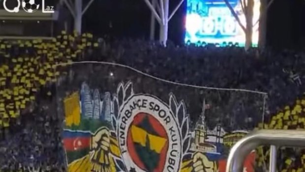 &ldquo;Turan Tovuz&rdquo; - &ldquo;Fənərbağça&rdquo; matçında möhtəşəm pankart - VİDEO