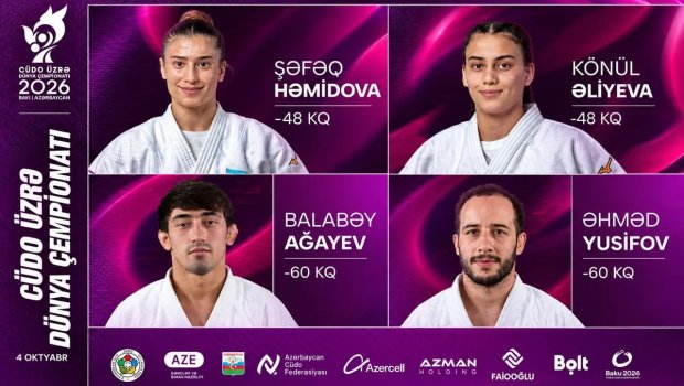 Bakıda dünya çempionatına start verilir - 4 cüdoçumuz mübarizəyə başlayır