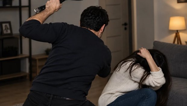 Bakıda kişi arvadını dişlədi, tava ilə döydü