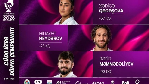 Dünya çempionatı: Hidayət Heydərov və daha iki cüdoçumuz mübarizəyə başlayır