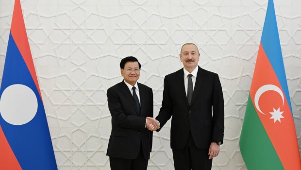 İlham Əliyevin Laos Prezidenti ilə geniş tərkibdə görüşü KEÇİRİLDİ