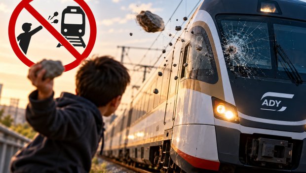 ADY qatarlarına daş atılması halları 38% azalıb