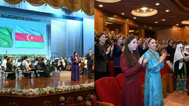 Leyla Əliyeva Türkmənistan Dövlət Simfonik Orkestrinin konsertində - FOTO