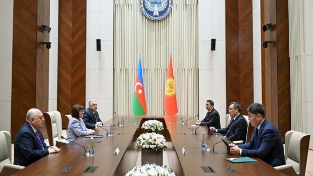 Sahibə Qafarova Qırğızıstan Prezidentinin QƏBULUNDA - FOTO