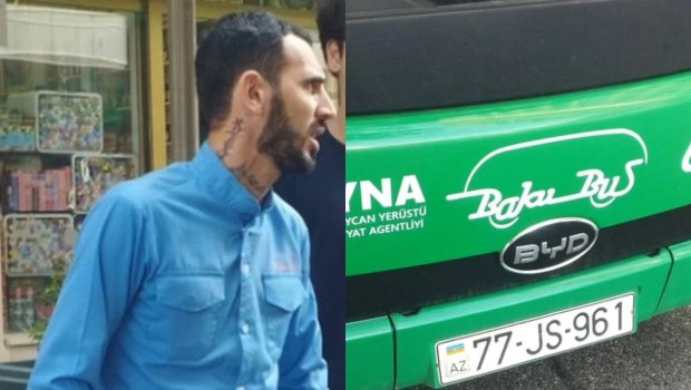 Bakıda avtobus sürücüsü sərnişinlə mübahisə etdi - Hamını yolda saxladı