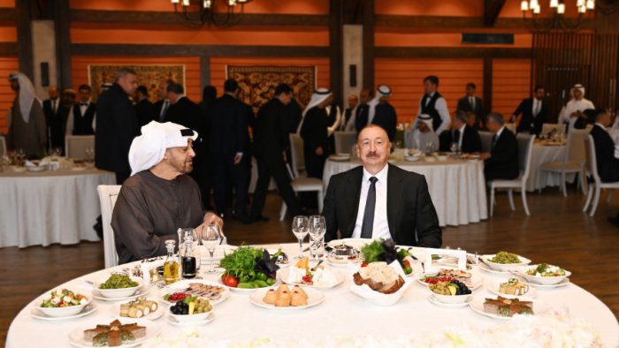 Şuşada İlham Əliyevin adından BƏƏ Prezidentinin şərəfinə rəsmi nahar verildi – FOTO
