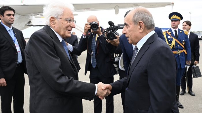 İtaliya Prezidenti Azərbaycana GƏLDİ - FOTO