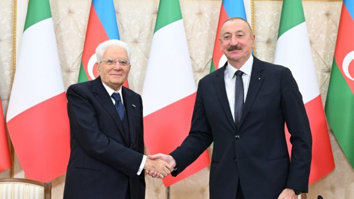 Prezidentin sosial şəbəkə hesablarında Mattarella ilə görüşünə dair PAYLAŞIM EDİLDİ - VİDEO