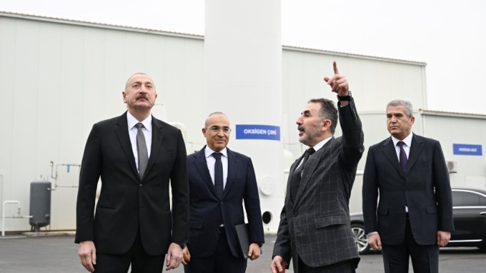 İlham Əliyev mineral daş yunu zavodunun açılışında – FOTO