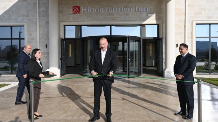 Ağdamda &ldquo;Hilton Garden Inn Agdam&rdquo; hoteli istifadəyə verildi &ndash; FOTO