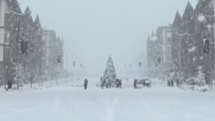 Kəlbəcərdə qarlı nağıl - VİDEO