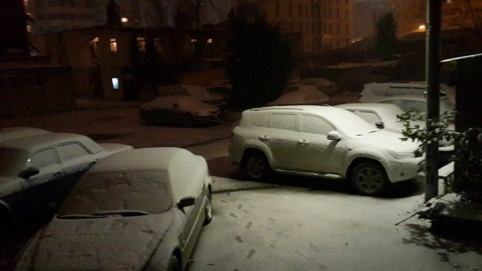 Bəzi ərazilərə qar yağır - FAKTİKİ HAVA