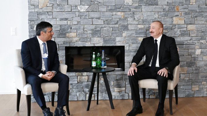 İlham Əliyev Davosda Braziliyanın &ldquo;BTG Pactual&rdquo; şirkətinin sədri ilə görüşüb - FOTO