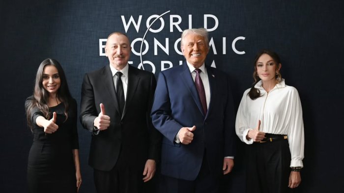 Prezident və ailəsi Davosda Trampla görüşüb - FOTO/VİDEO