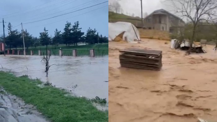 Qusar rayonunda son iki gündə yağan güclü yağışların vurduğu ziyan - VİDEO