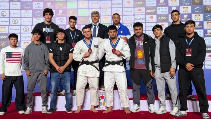 Azərbaycan millisi Düşənbədə keçirilən cüdo üzrə turniri 5 medalla başa vurdu - FOTO