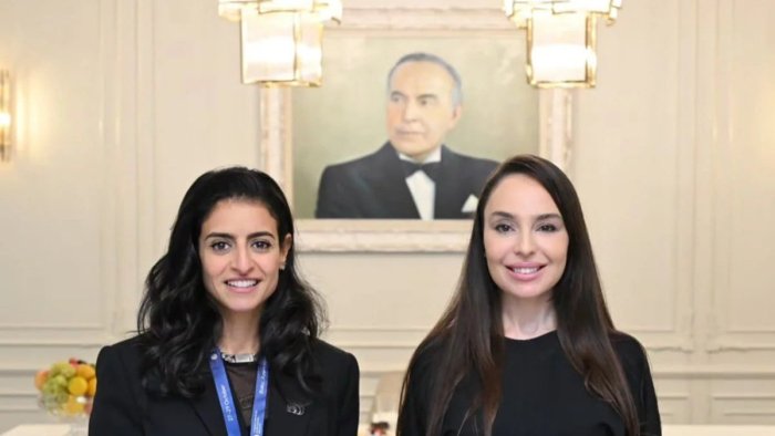 Leyla Əliyeva Şeyxa Əl Nuveysi ilə görüşdü – FOTO