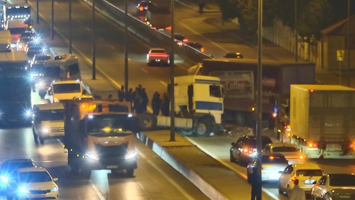 Bakıda qəzaya görə bağlanan yol AÇILDI - YENİLƏNİB